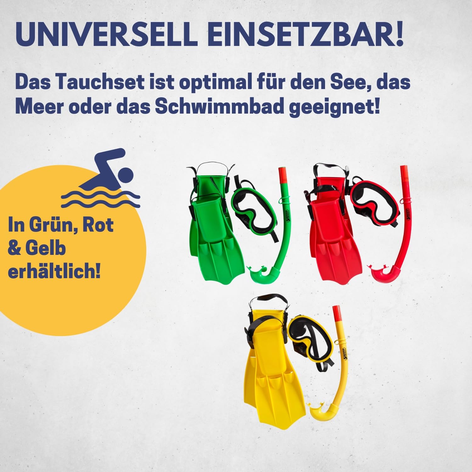 BEST SPORTING Taucherset Kinder Guppy I Kinder Tauchset mit Brille & Schnorchel & Flossen I Tauchausrüstung Kinder I Antifog & wasserdicht I Taucherset mit Flossen I Größe: 31-34
