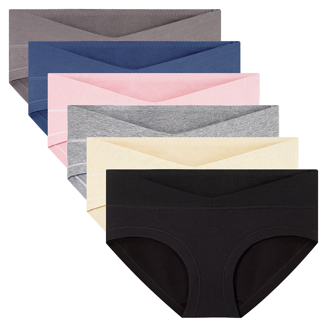 Mama Cotton Women's Under The Bump Maternity Panties Classic 4 Styles Pregnancy Postpartum Maternity Underwear