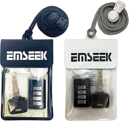 EMSEEK Cartera impermeable sumergible de viaje flotante pequeña bolsa de llaves seca bolsa impermeable para llavero de automóvil tarjeta de crédito