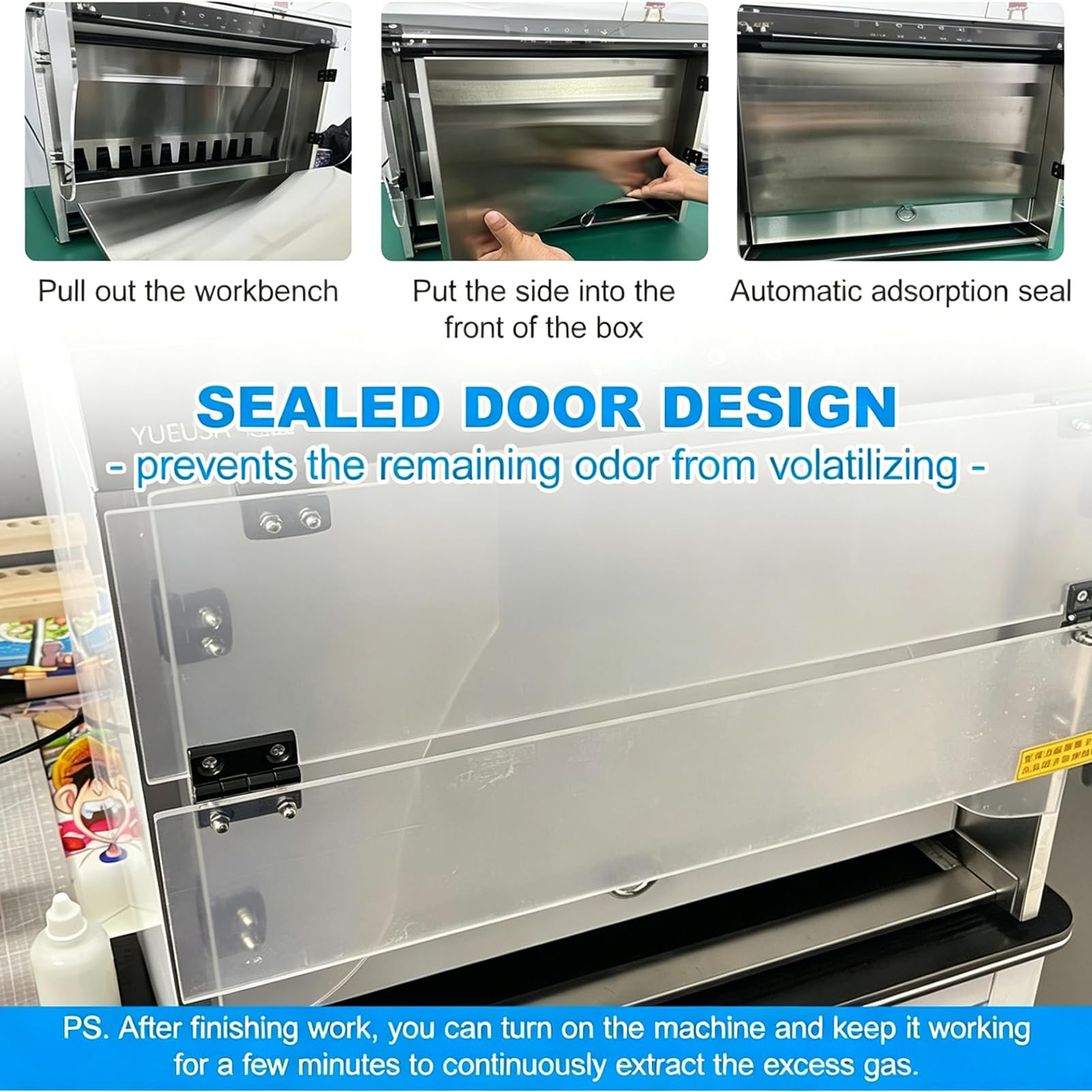 AVSMGP Cabina di Verniciatura A Spruzzo con Tenda d'Acqua – 2200 L/H con Controllo Touch- LED A 3 Colori- Auto-Adescamento per Verniciatura Hobbistica in Ambienti Interni