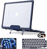 Vista 9 de Mektron Funda resistente 2025/2024/2023 para MacBook Air de 15 pulgadas con chip M4/M3/M2 modelo A3241/A2941/A3114, carcasa rígida protectora a