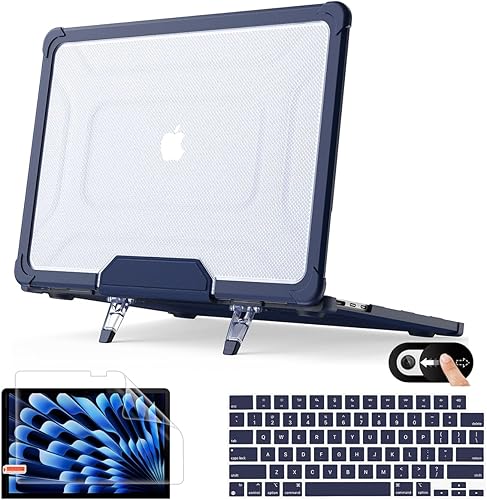 Miniatura 9 de Mektron Funda resistente 2025/2024/2023 para MacBook Air de 15 pulgadas con chip M4/M3/M2 modelo A3241/A2941/A3114, carcasa rígida protectora a