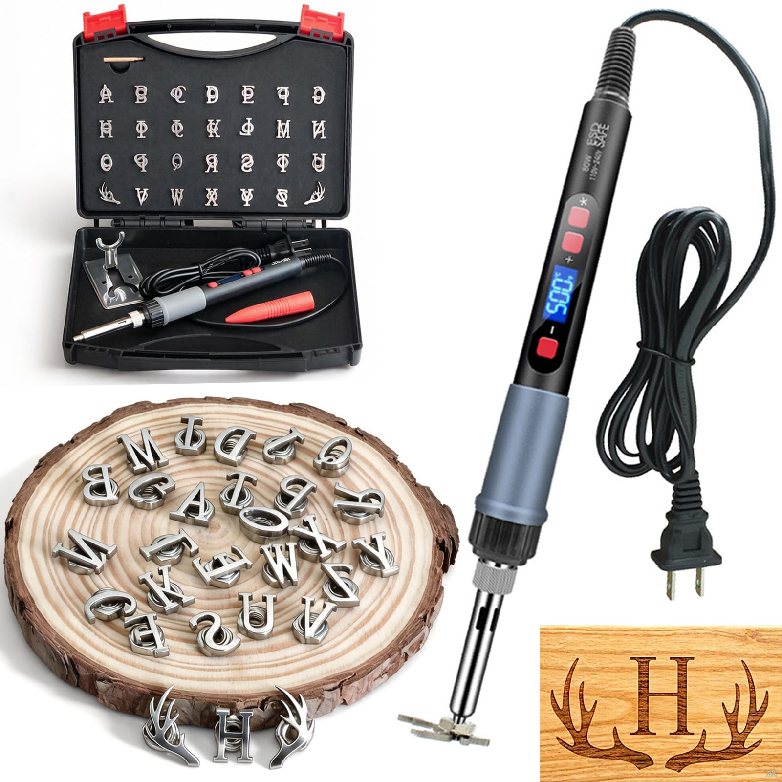 Ferro elettrico personalizzato con controllo digitale della temperatura, strumento di marcatura in legno e pelle, timbro personalizzato per alimenti, barbecue, artigianato, regalo fai da te perfetto