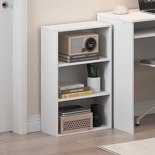 Miniatura 57 de Furinno Jaya Simple Home Estantería ajustable de 3 niveles, blanco Blanco,Negro -,Pino ámbar,Nuez Columbia,Espresso,Roble Frech