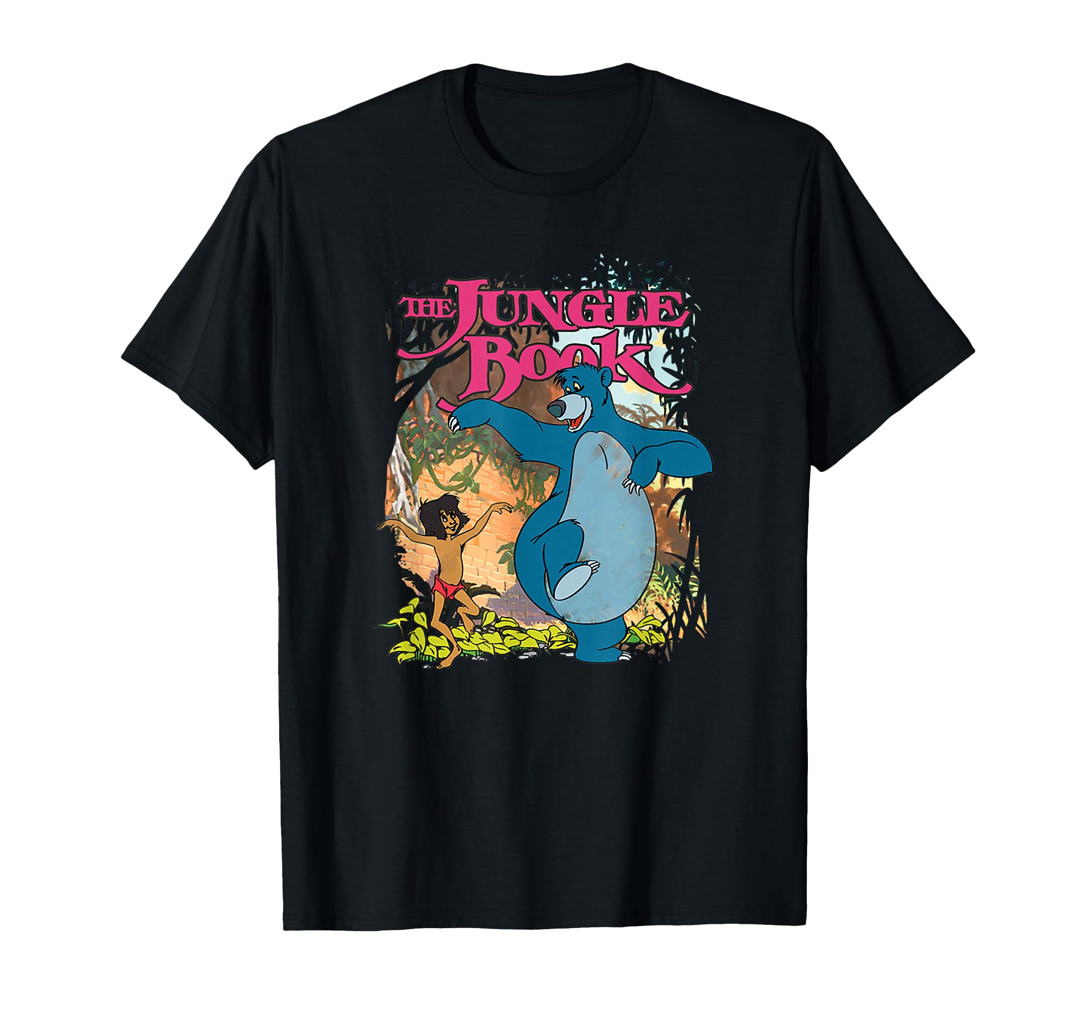 Disney The Jungle Book Mowgli & Baloo Dancing Friends T-Shirt Small