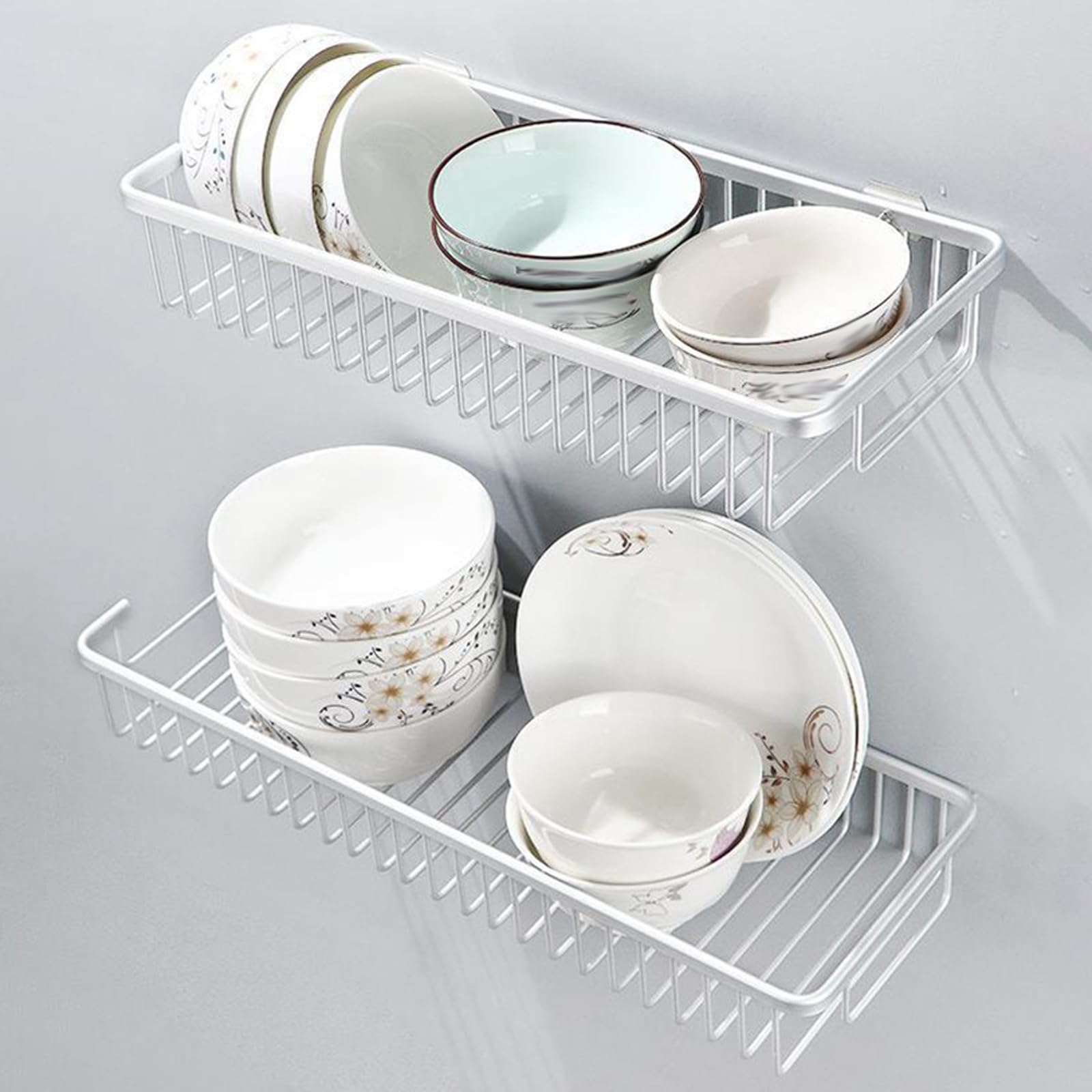Escurridor De Platos Pared Colgar,Escurreplatos Pared,Estante para Platos sobre El Fregadero,Escurridor Organizador De Platos De Cocina,Ahorro Espacio,Multifuncional,para Cuencos,Tazas