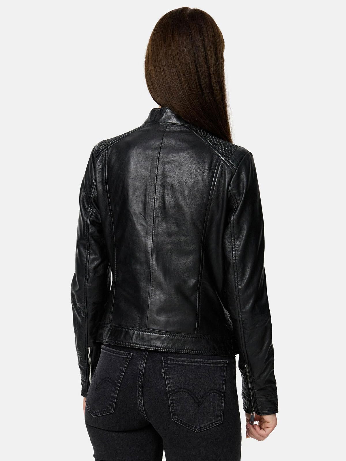 Tazzio Kurtka skórzana damska skórzana kurtka prawdziwa skóra Biker Look F520