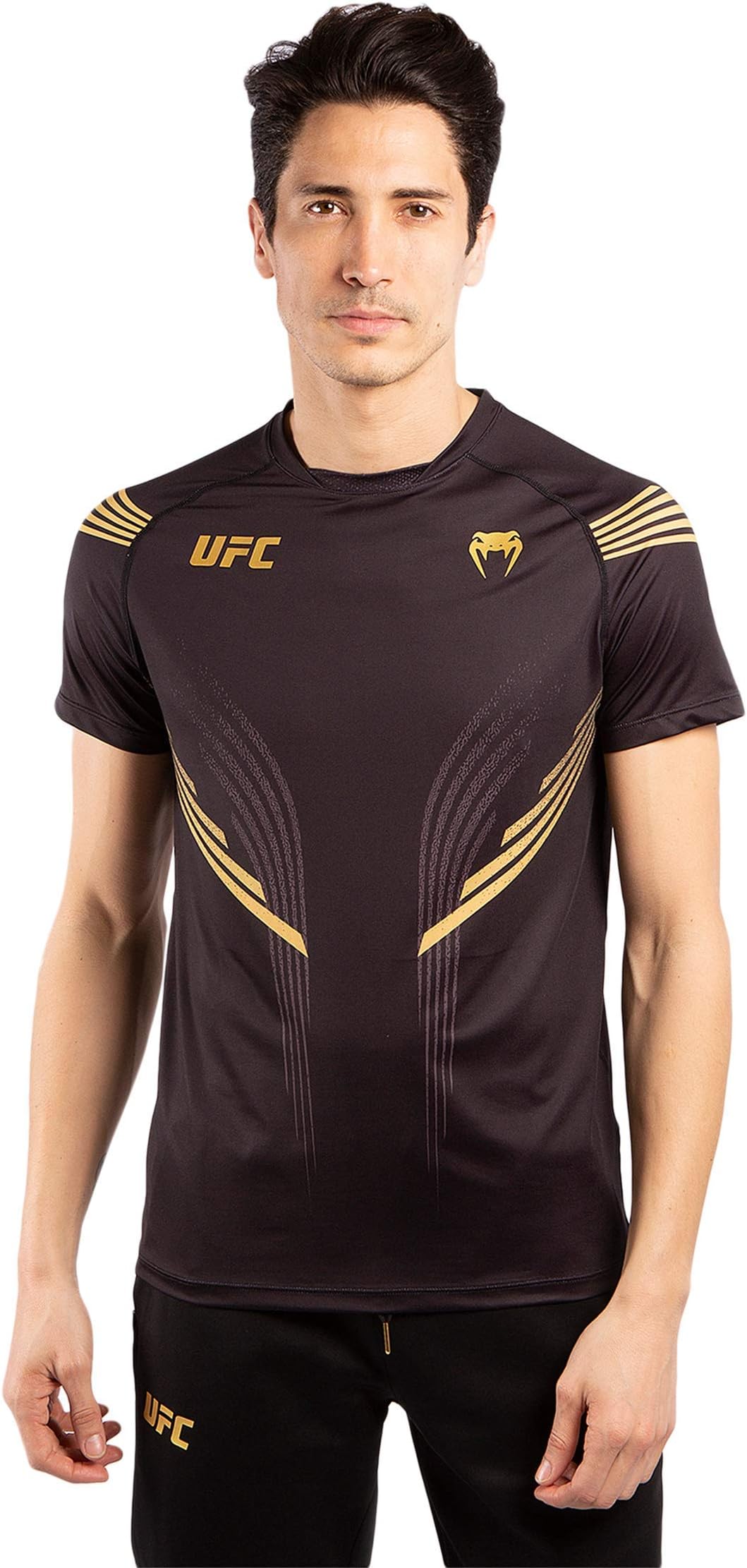 Venummens Ufc Venum Pro Line Men's Dry Tech T-shirt - Black/Gold T-Shirt