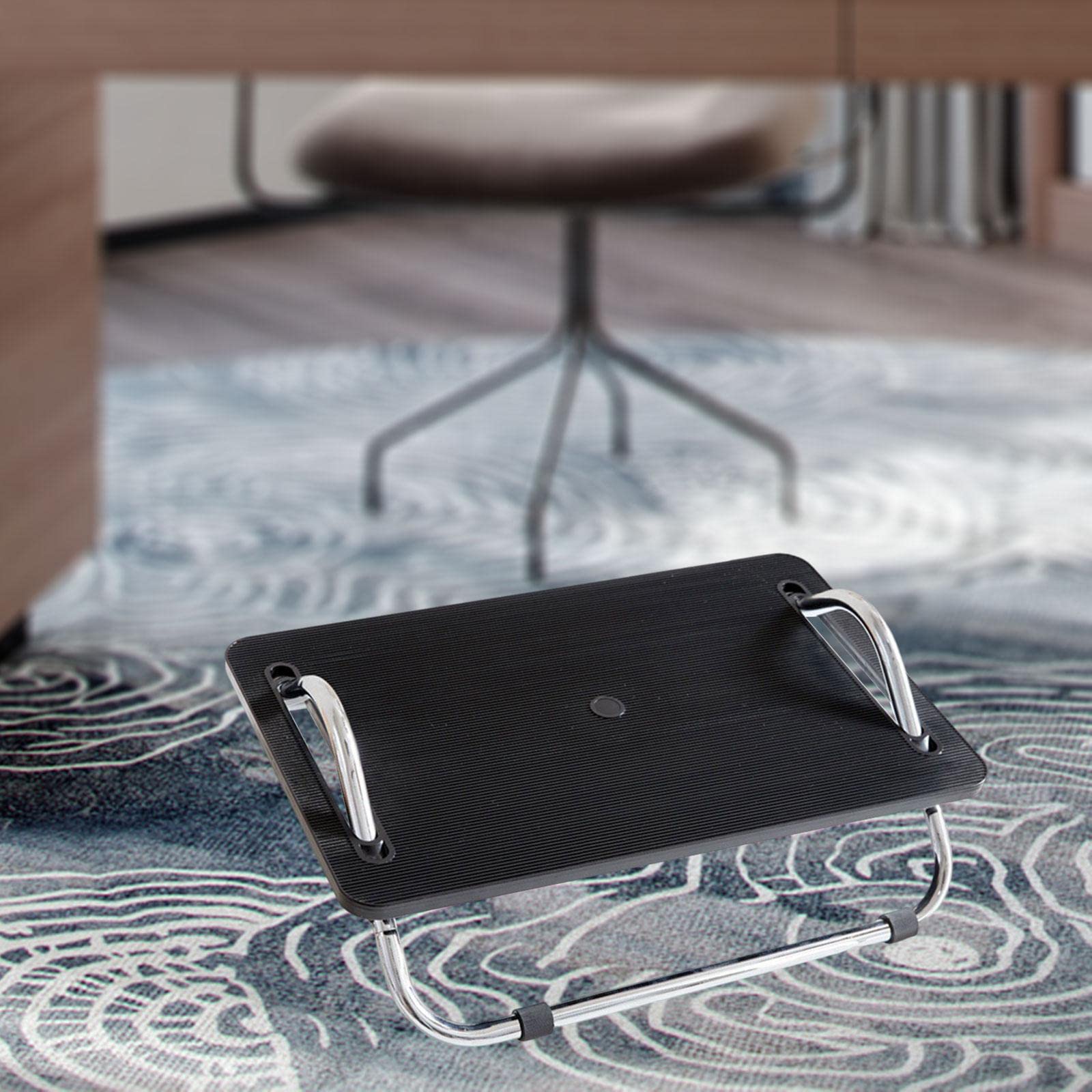 Amagogo Taburete para pies debajo del escritorio ajustable, superficie antideslizante Reposapiés ergonómico debajo del escritorio en el trabajo, soporte para, negro