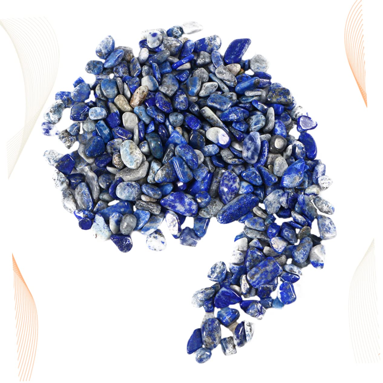 FUNOMOCYA Aquarium Rock Decorations 200g Lapis Gravel Natural Decorative Stones Fish Tank Decor