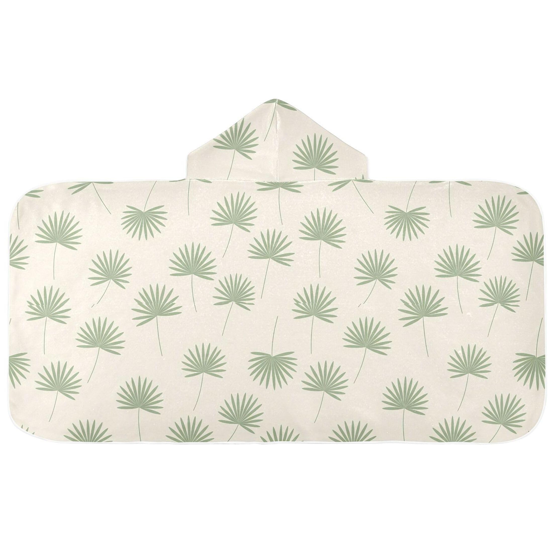 Fuauuyl Leaves Hooded Baby Bath Towel Soft & Breathable Towel for Newborns Infants Toddlers, Nursery Essential