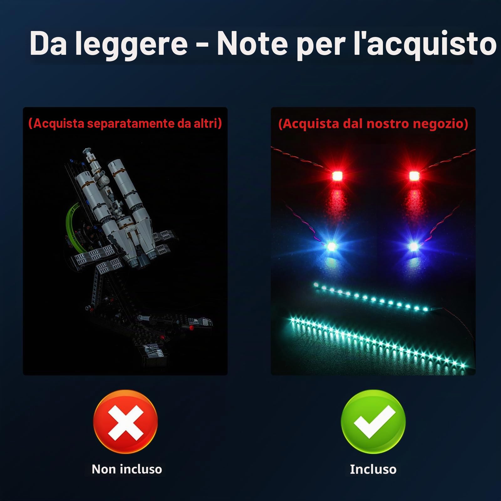 Kit di luci con telecomando compatibile con Lego Project Hail Mary 11389 (non modello), set di illuminazione a LED compatibile con Lego 11389 Project Hail Mary Building Blocks Model