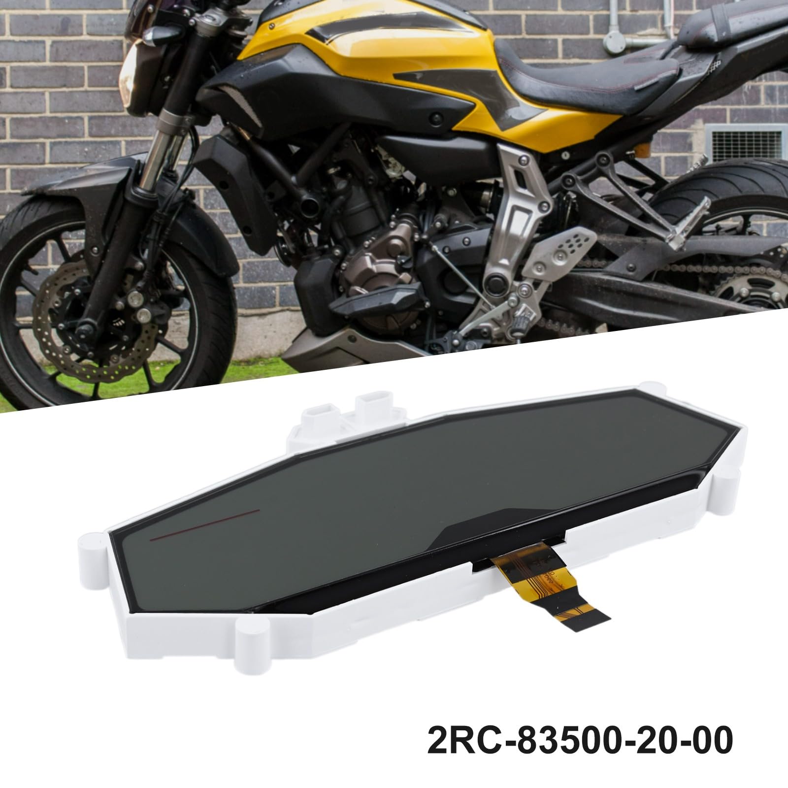 Instrumenten-Cluster-Display für Yamaha MT-07, FZ-07 und Tracer 700 Motorräder (2014-2020), schwarz oder weiß, ABS-Material, Ersatzteil