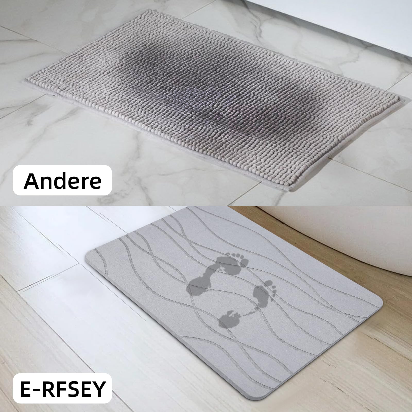 Diatomite Stone Bath Mat, tappetino da bagno in pietra