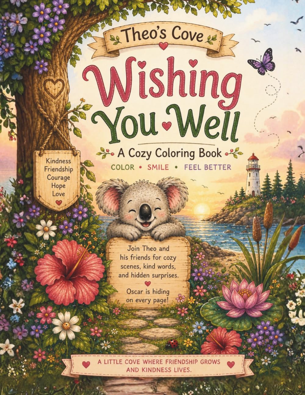 Wishing You Well: A Cozy Coloring Book (Theo's Cove Adventures)