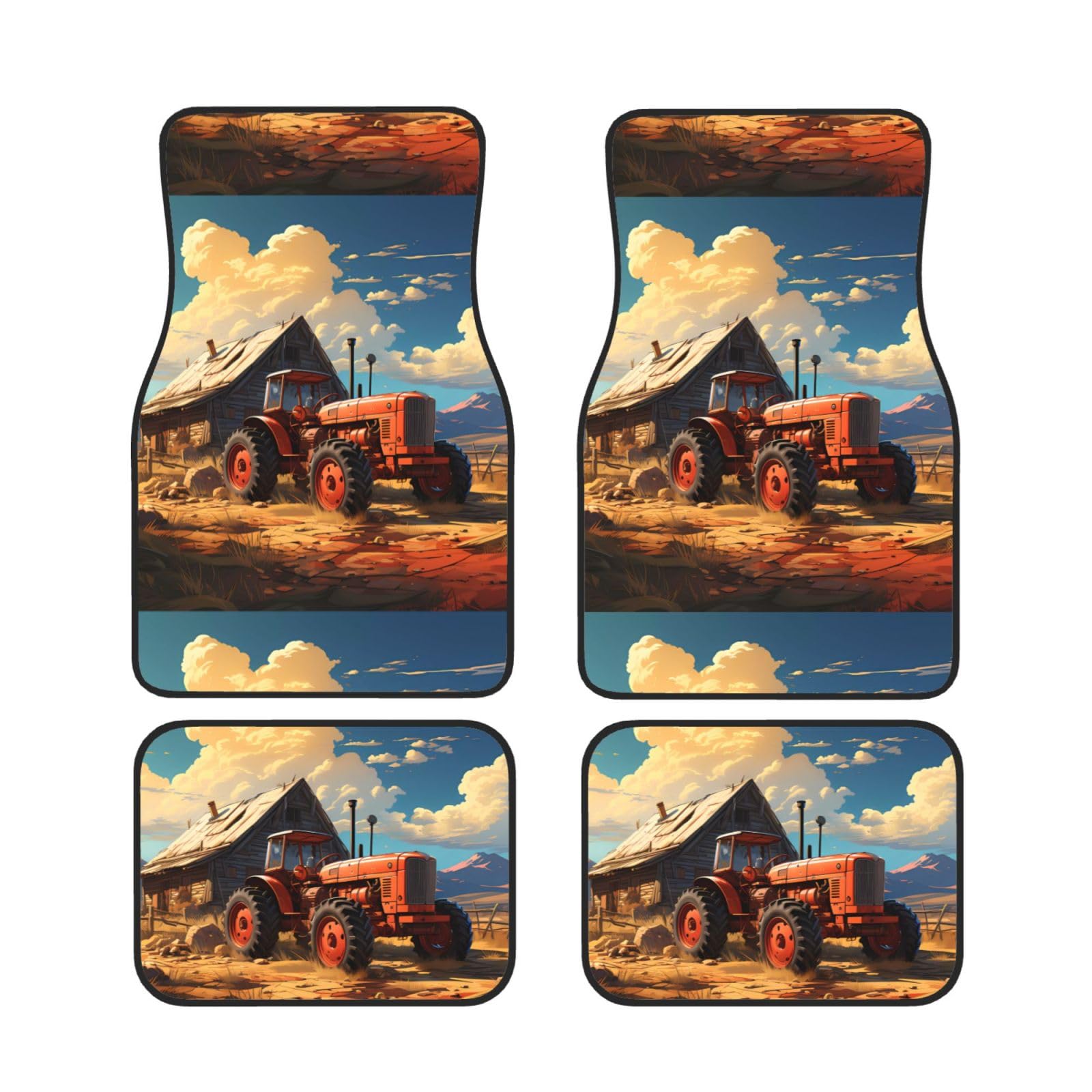 Lot de 4 tapis de sol en néoprène imperméable pour voiture