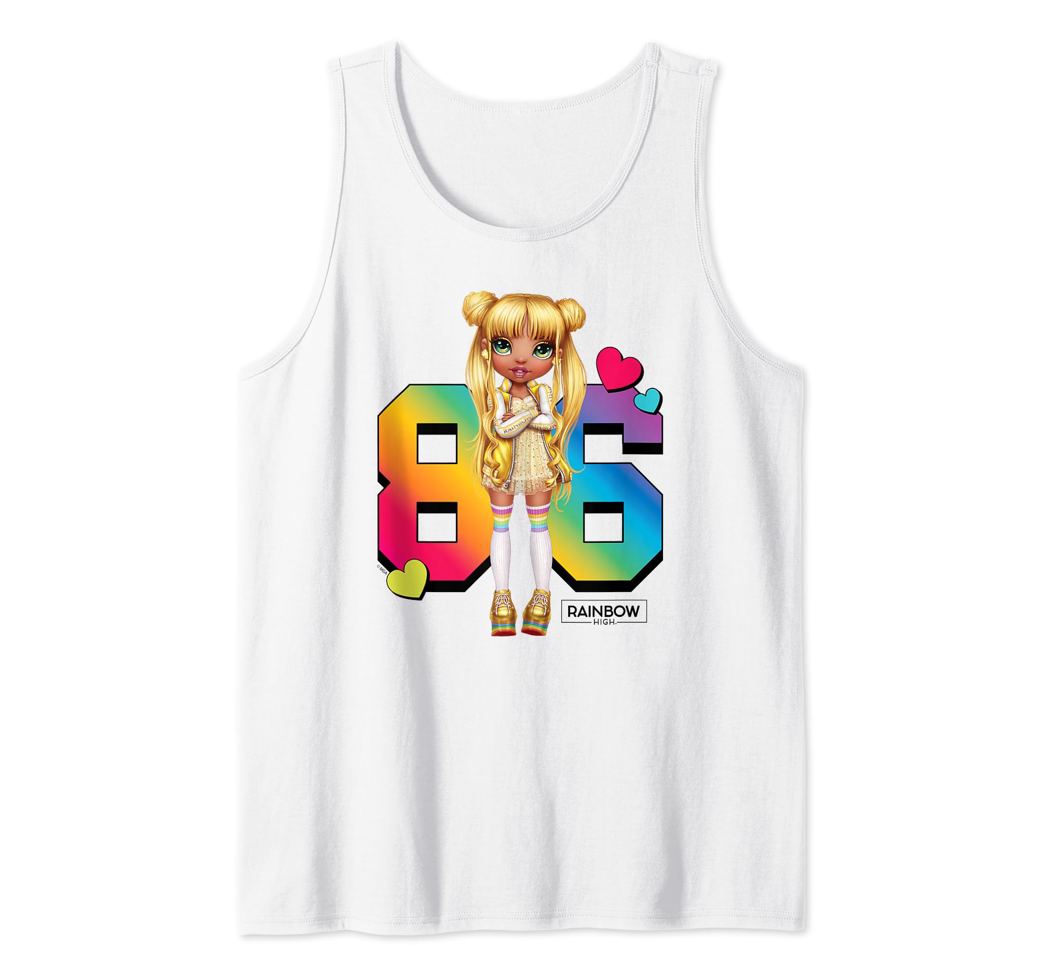 RAINBOW HIGHSunny M 86 Collegiate Rainbow Tank Top