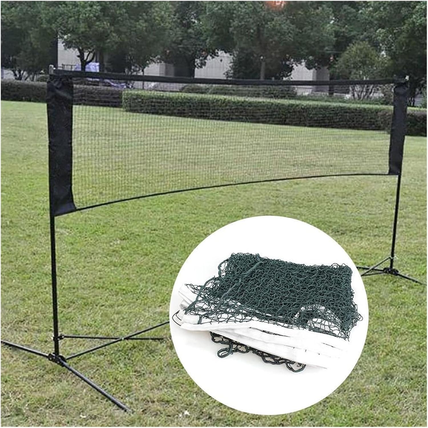 ZZSRJ Full Size Standard Badminton Net Shuttlecock Sports Training Competition Outdoor Tennis Volleyball Net Practice (Color : Blue, Size : One)