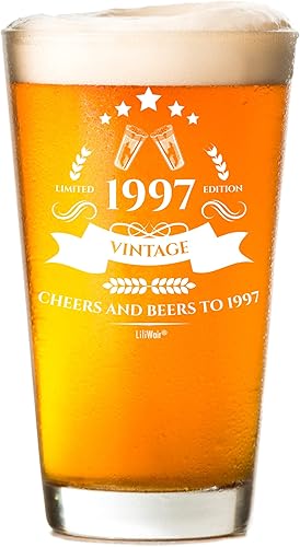 Regalos de cumpleaños número 26 para hombres y mujeres 1997 Vaso de cerveza regalos de cumpleaños para mejores amigos para mujeres y hombres regalo