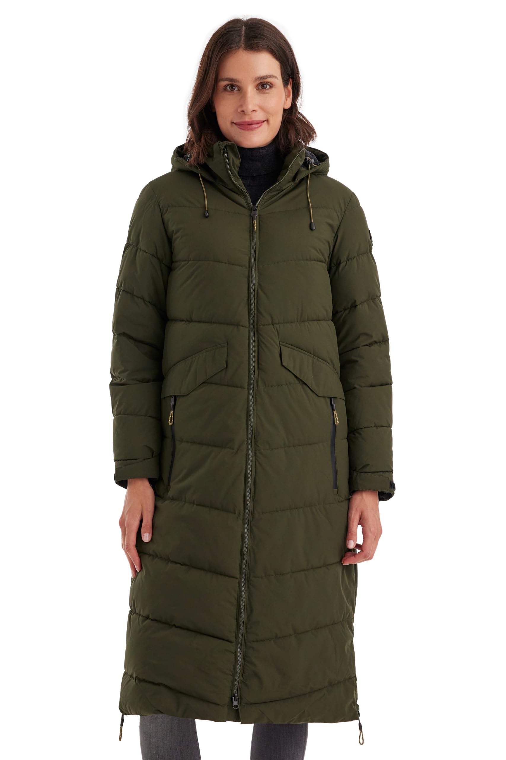 Killtec Damen Kow 62 Wmn Qltd Ct Wintermantel/Mantel in Daunenoptik mit Kapuze