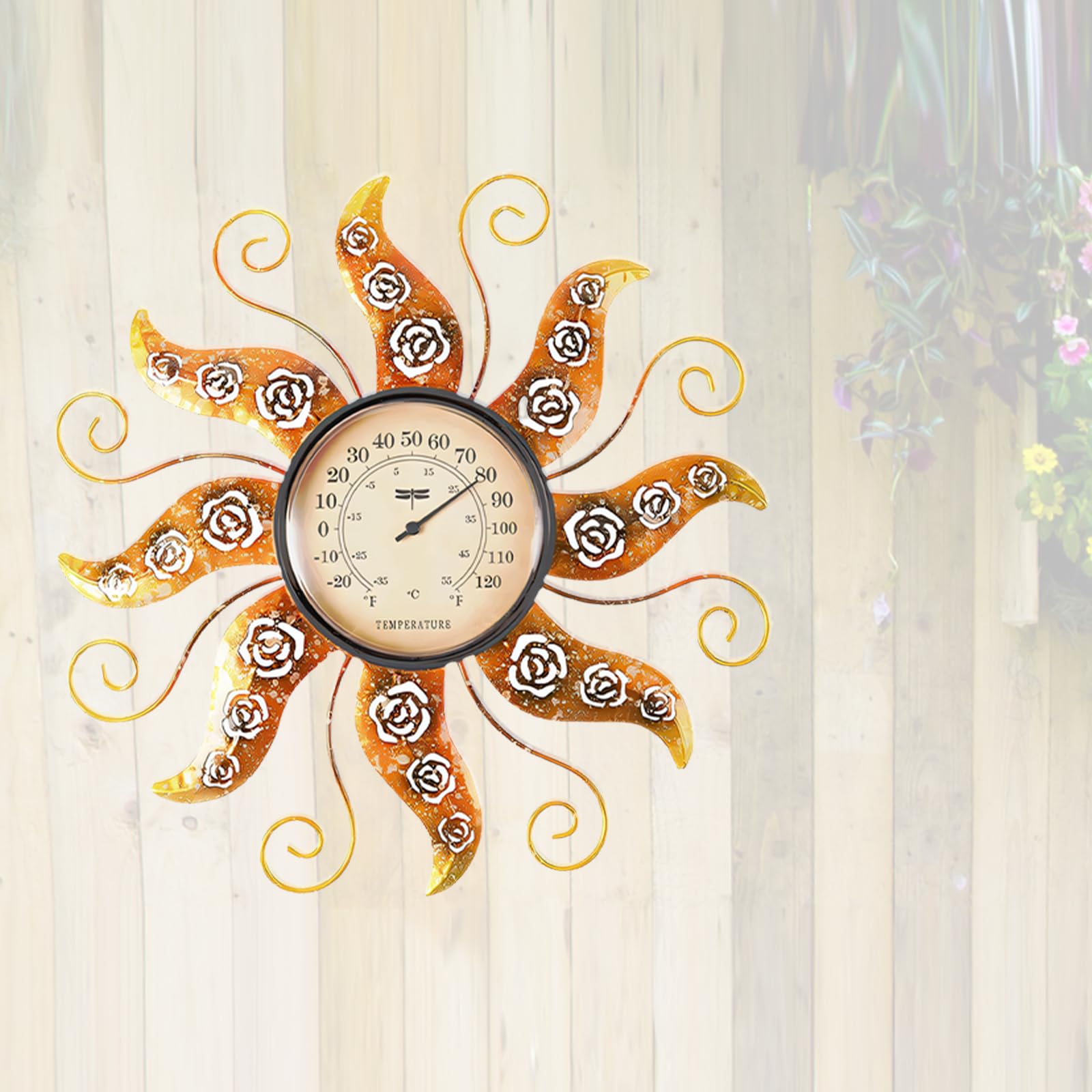Shntig Metal Outdoor Temperature Meter With Artistic And Ip44 Thermograph
