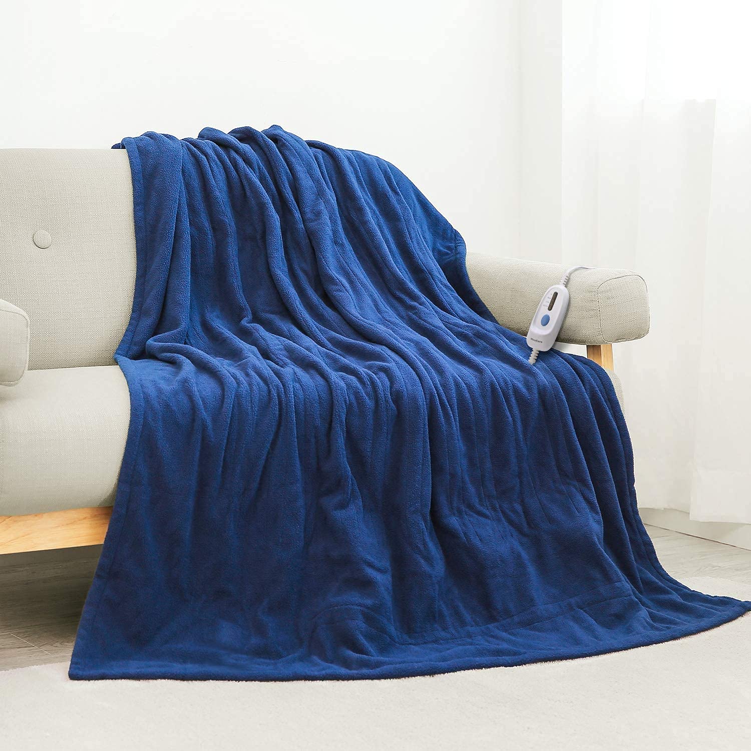 Amazon.com: NB Electric Blanket Heated Throw 50 x60 Lightweight Cozy Soft  Fleece, 4 Temperature Settings Fast-Heating with 3 Hours Auto Off, ETL  Certified, Full Body Warming, Machine Washable, Home Office Use :