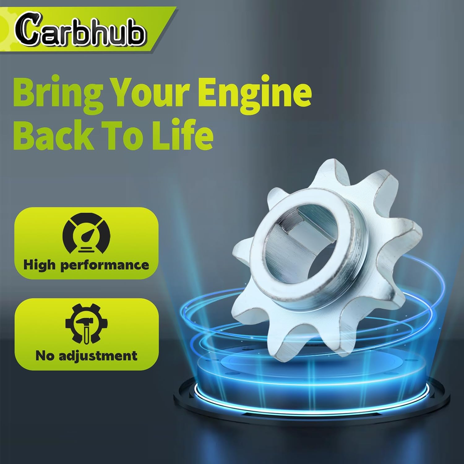 Carbhub 9T Jackshaft Sprocket 5/8" 41/420 Manco Go Kart Mini Bike, 9 Tooth 5/8" Jack Shaft Replaces Manco/American Sportworks part# 8720-1125 - Image 2