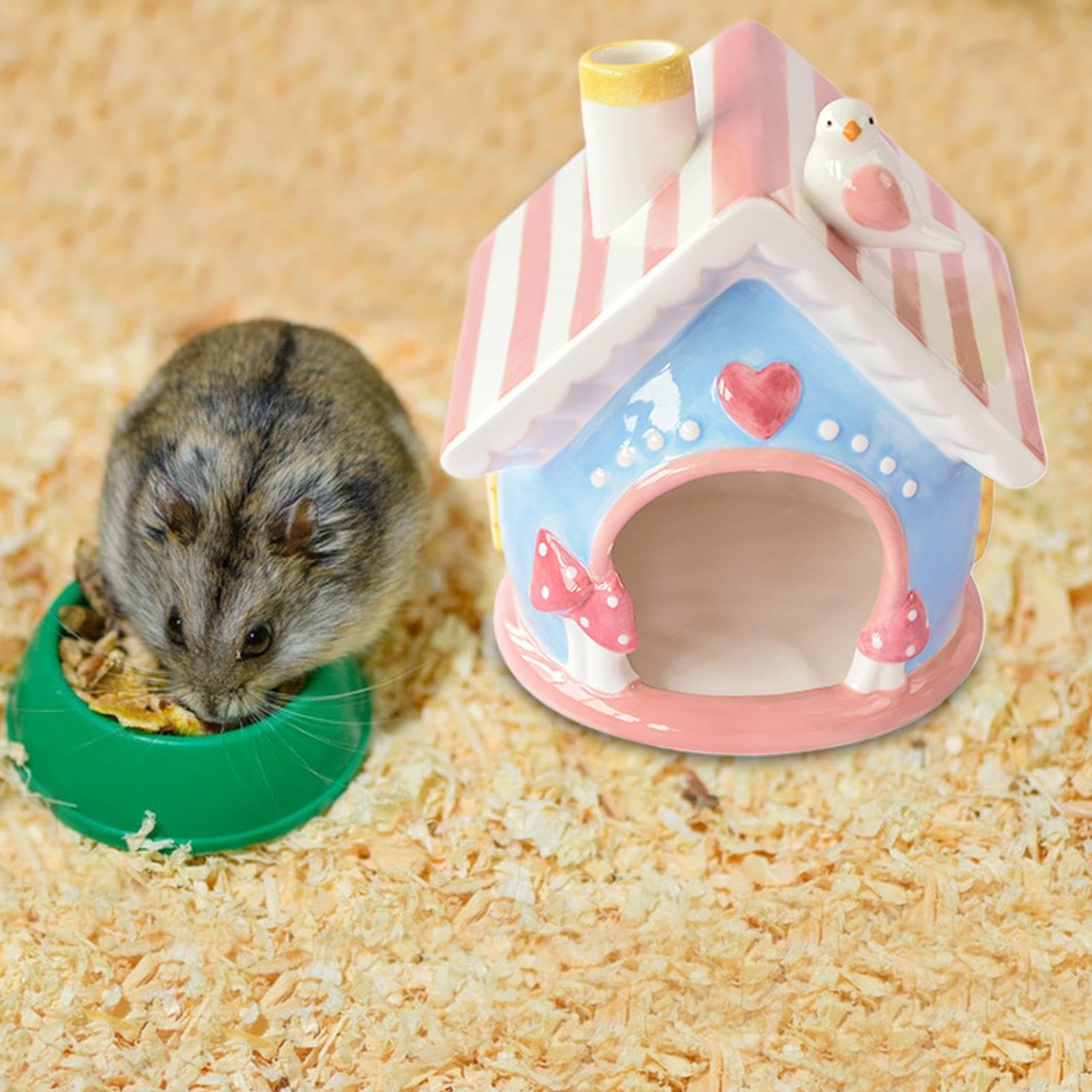 Maison Hamster Cachettes Créatives Toutes Saisons Pour Gerbilles Et Petits | Lits Rafraîchissants Pour Petits Animaux Furets Chinchillas Lapins Intérieur Extérieur Cage Terrarium Accessoir