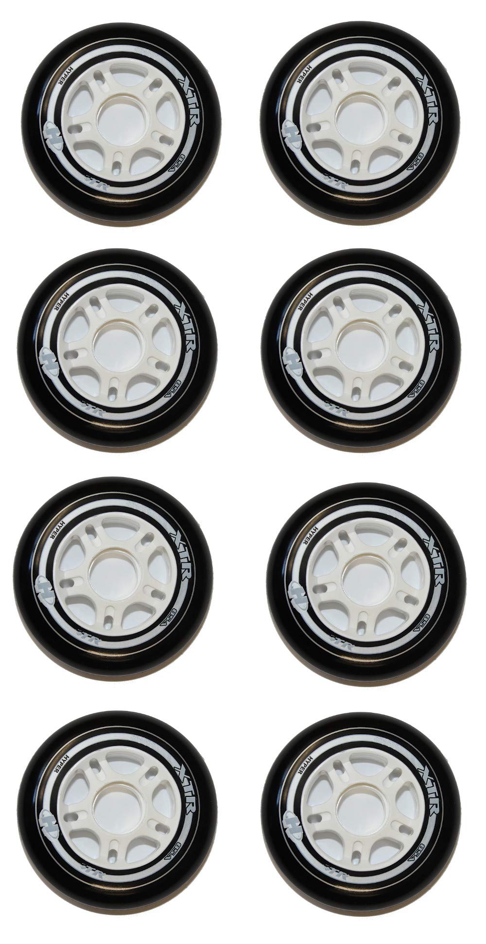 Hyper Roues pour Rollers XTR-Noir/Blanc - 84, 72152