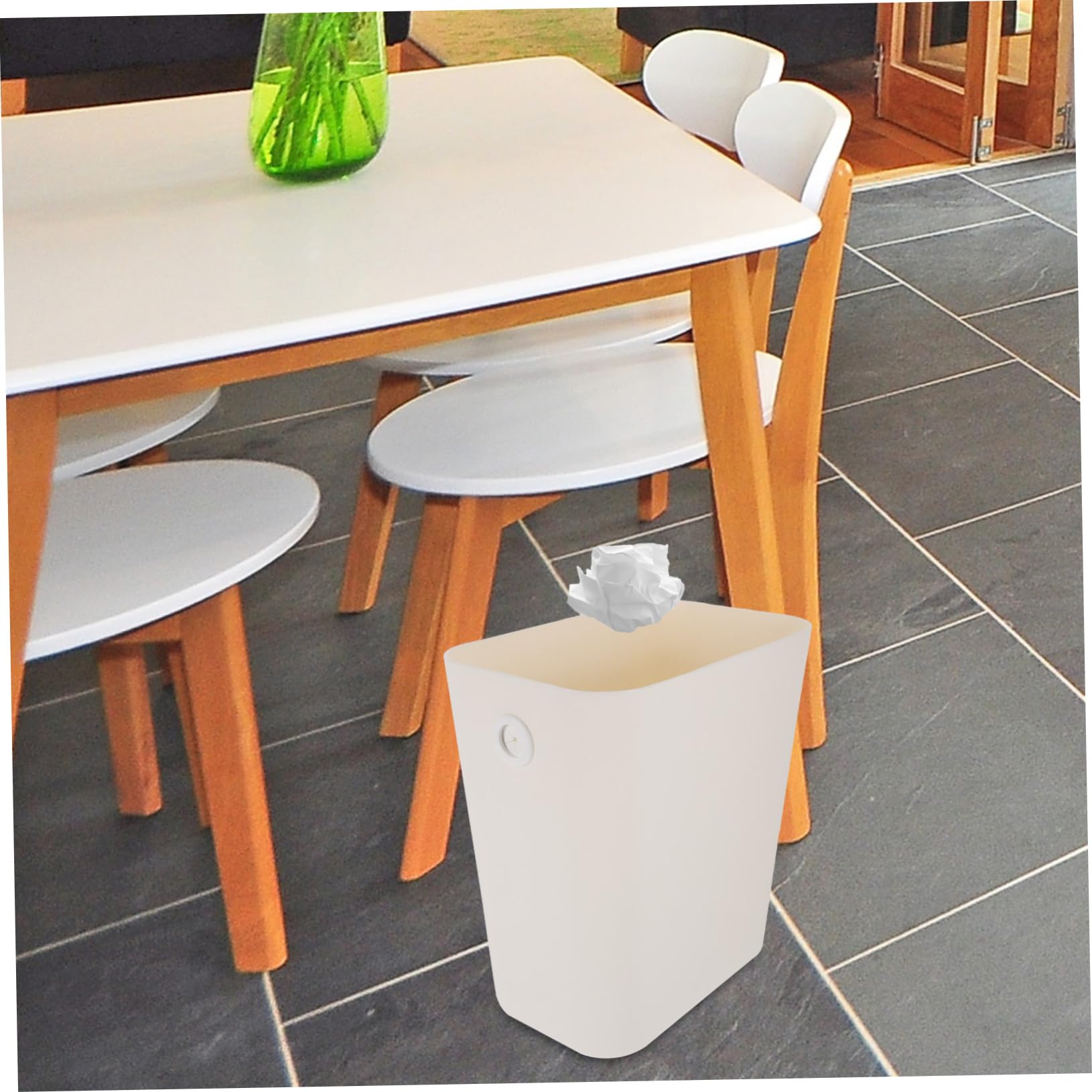 Garbage Can Step Trash Small Pink Trash Can Recycling Bin Profile Waste Paper Bin Waste Bin Trash Bin Nappy Container Bin Kitchen Trash Can Bin Bags Miniature White Plastic