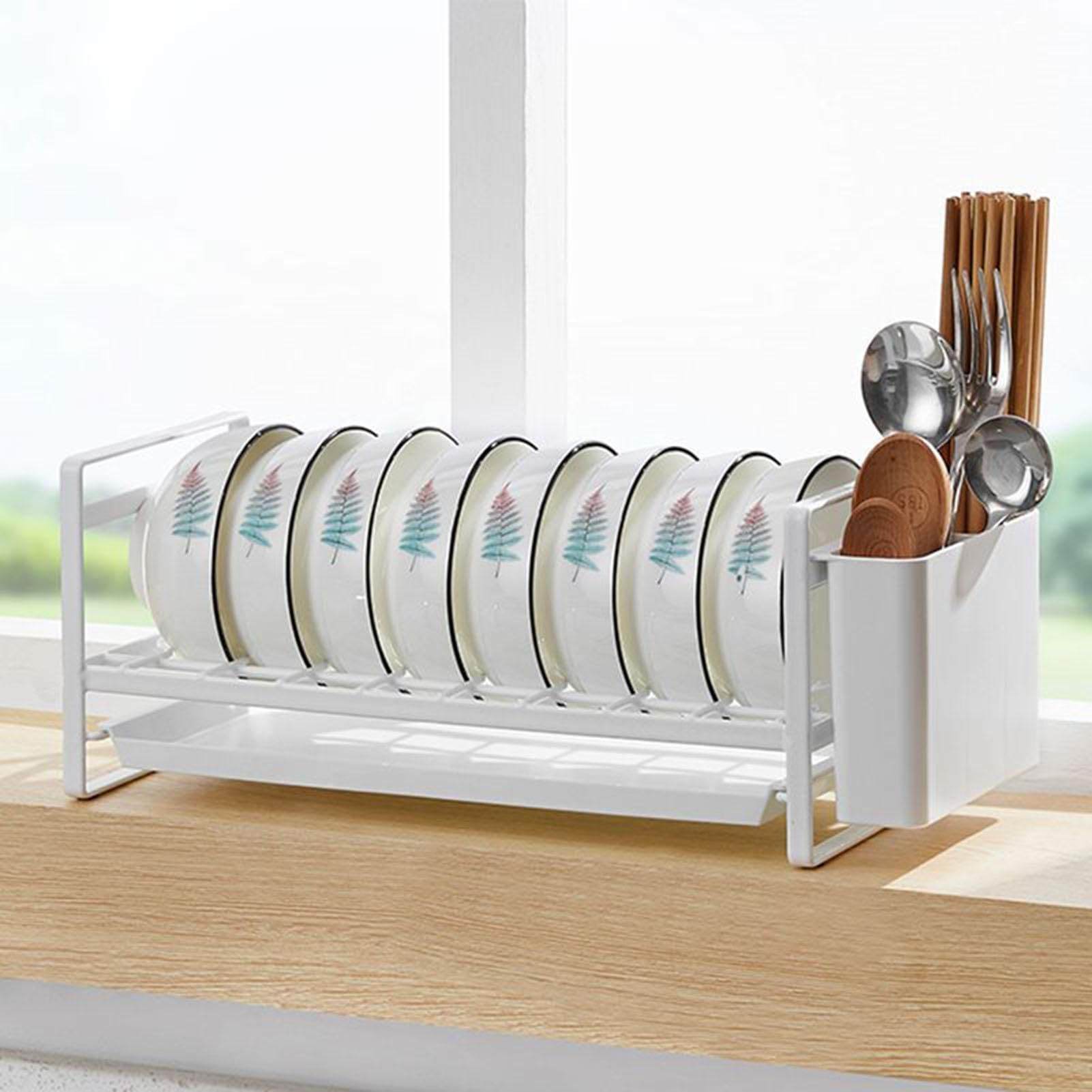 Küchenregal für Teller, Schneidebretter, Kochutensilien, Abtropfständer, platzsparende Küchenaufbewahrung und stilvolles Design