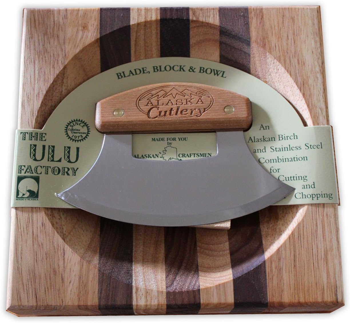 Ulu Factory Ulu Bowl set Birch Handle AK Cutlery