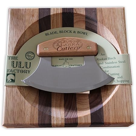 Ulu Factory Ulu Bowl set Birch Handle AK Cutlery