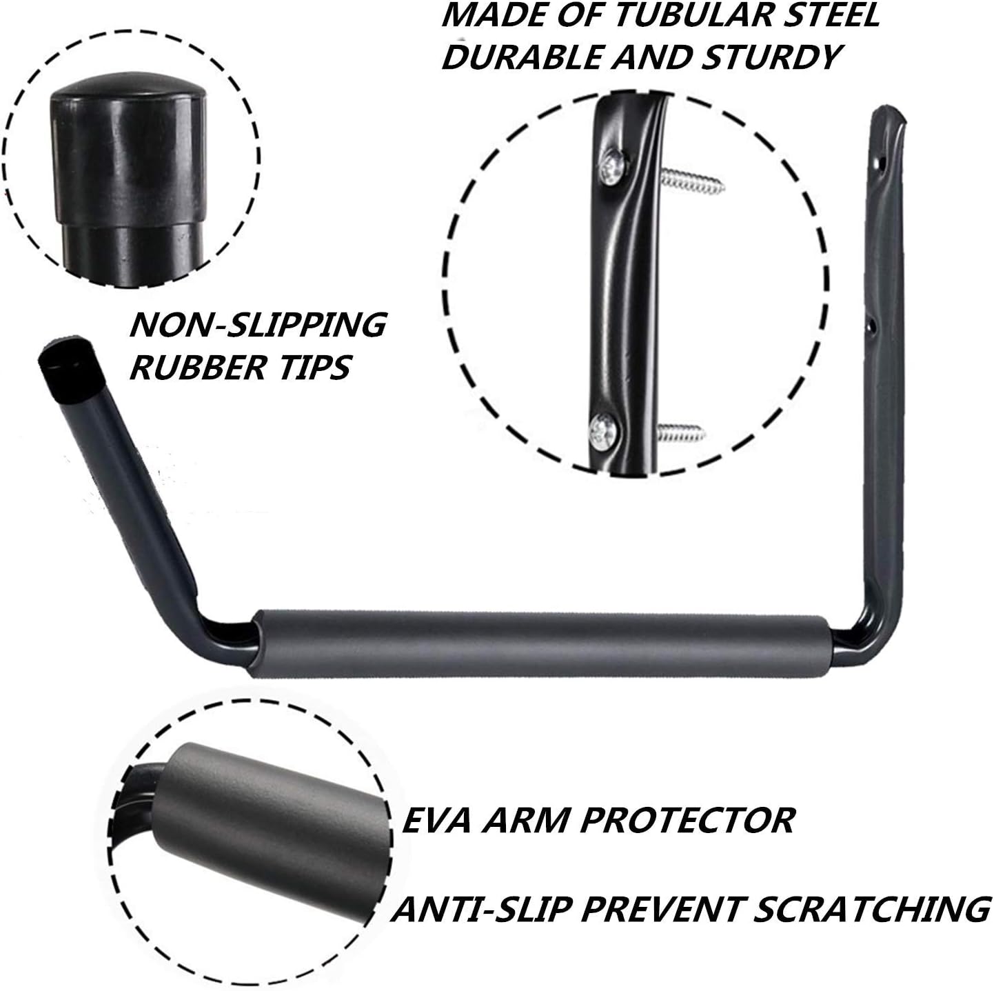 4 Pcs Large Heavy Duty Kayak Storage Utility Rack Hooks with Jumbo Arm Wall Mount Garage Storage Hanger Organizer for Garage Canoe Chair Paddle Board Surfboard Ladder Garden Hose : Everything Else