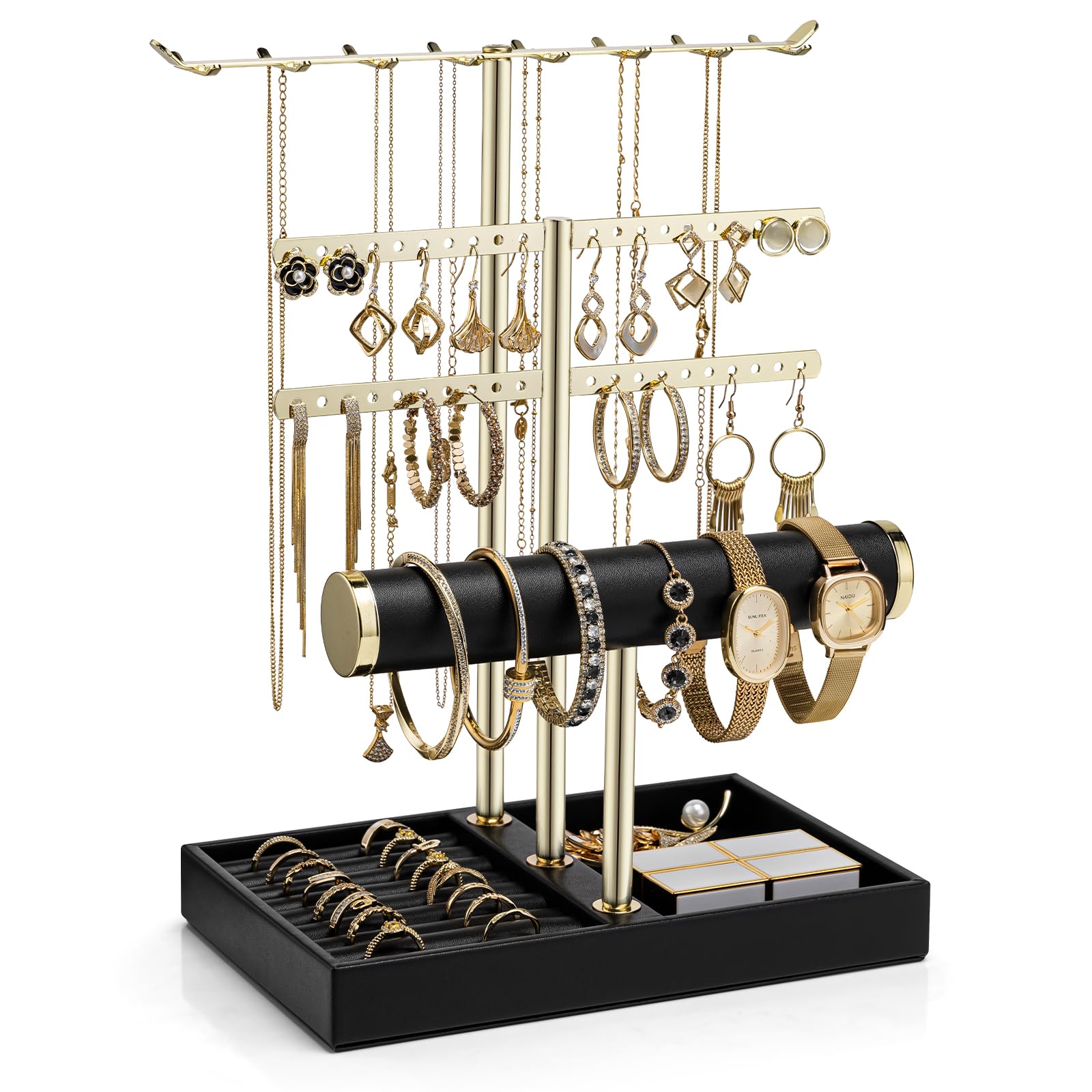 VLANDO Schmuck Organizer 4 Etagen Schmuckständer