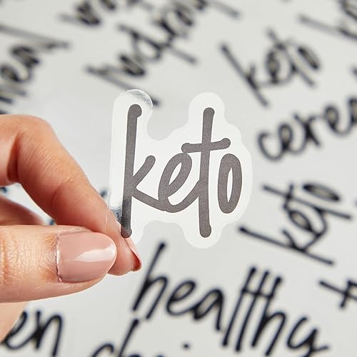 Miniatura 4 de Talented Kitchen Calcomanías para organizador de despensa y organización de alimentos, 170 unidades, vinilo negro y transparente, resistente al