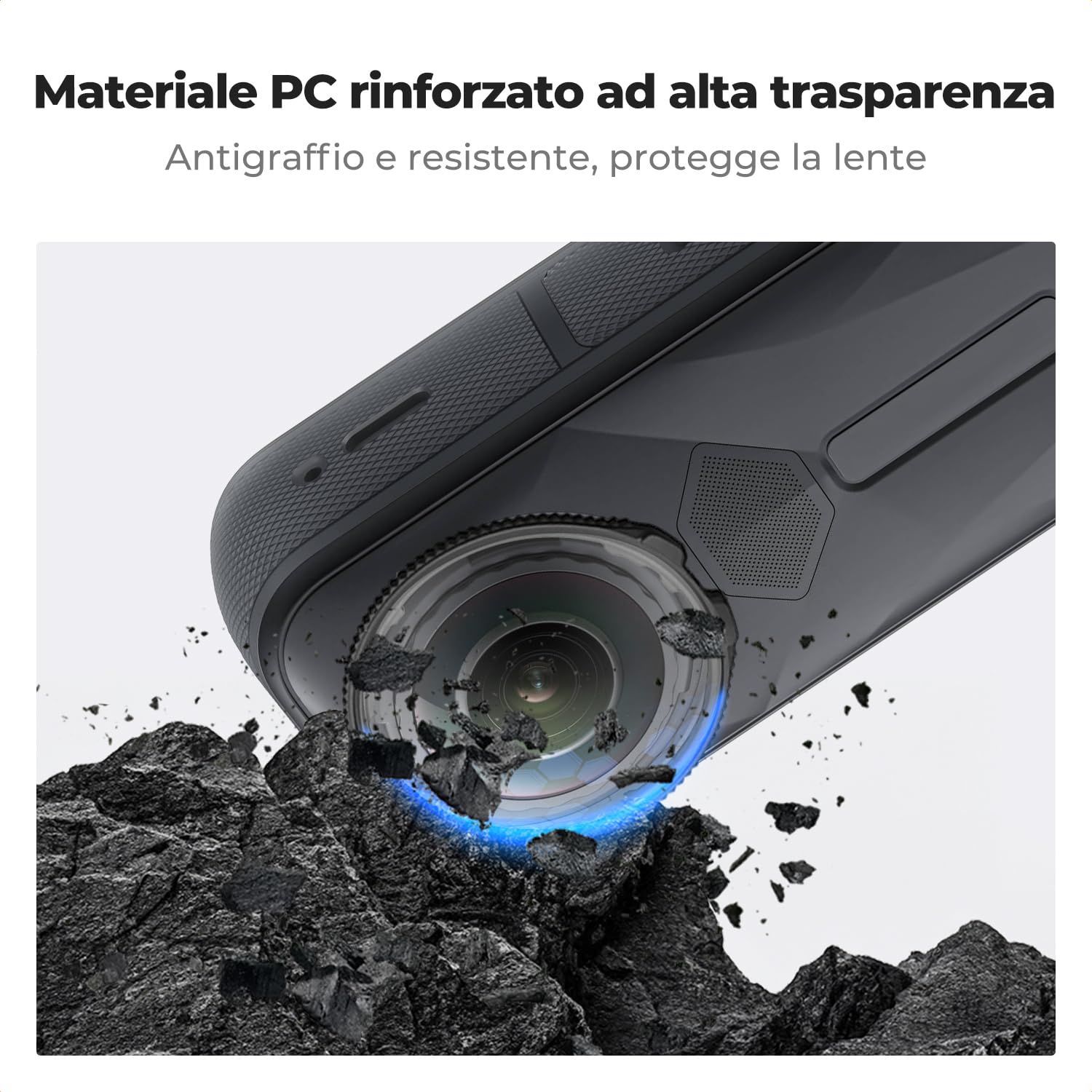 K&F Concept Protezioni Lente Standard Compatibili con Accessori Insta360 X5 - Coperchio Protettivo in Vetro Ottico Temperato ad Alta Trasparenza con Pellicola Schermo, Kit Sostitutivo Antigraffio