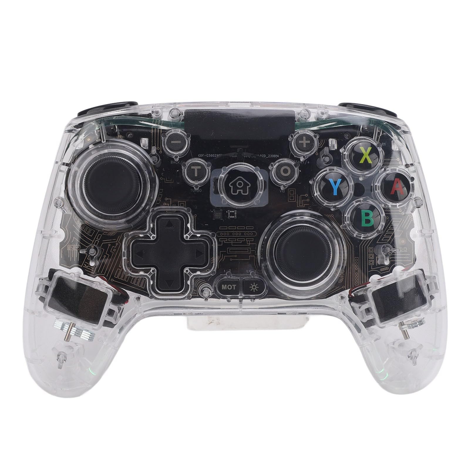 Yanmis Controller Gamepad Cordless, Tasto Retroilluminato RGB, Programmabile, 6 Assi, Vibrazione, Burst, Pulsanti Personalizzabili, Durata Batteria 10 Ore, con