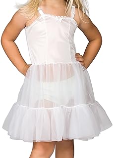 I.C. Collections Big Girls White Bouffant Sweetheart Slip, 8