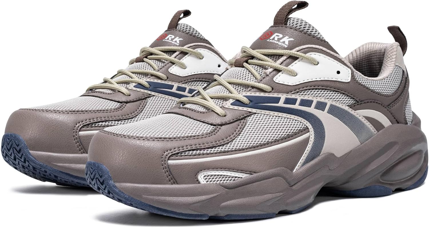 LARNMERN Steel Toe Shoes for Women Men Non Slip Composite Puncture Proof Ergonomic Safety Work Construction Sneakers Lightweight Breathable Tennis Shoes - Image 9