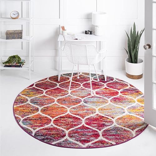 Miniatura 372 de Rugs.com Lattice Frieze Collection Alfombra – 4 x 6 pies, alfombra mediana negra perfecta para salas de estar, comedores grandes, planos abiertos