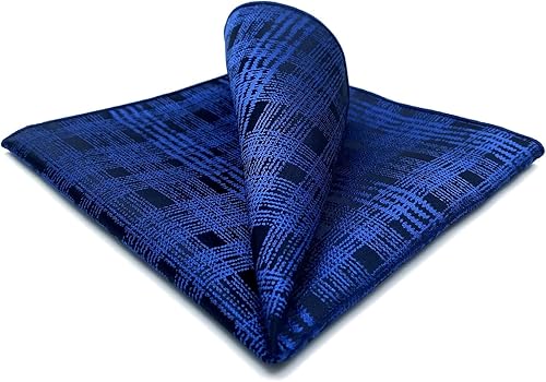 S&W SHLAX&WING Checkered Pocket Squares for Men Hanky Checks 12.6" Large