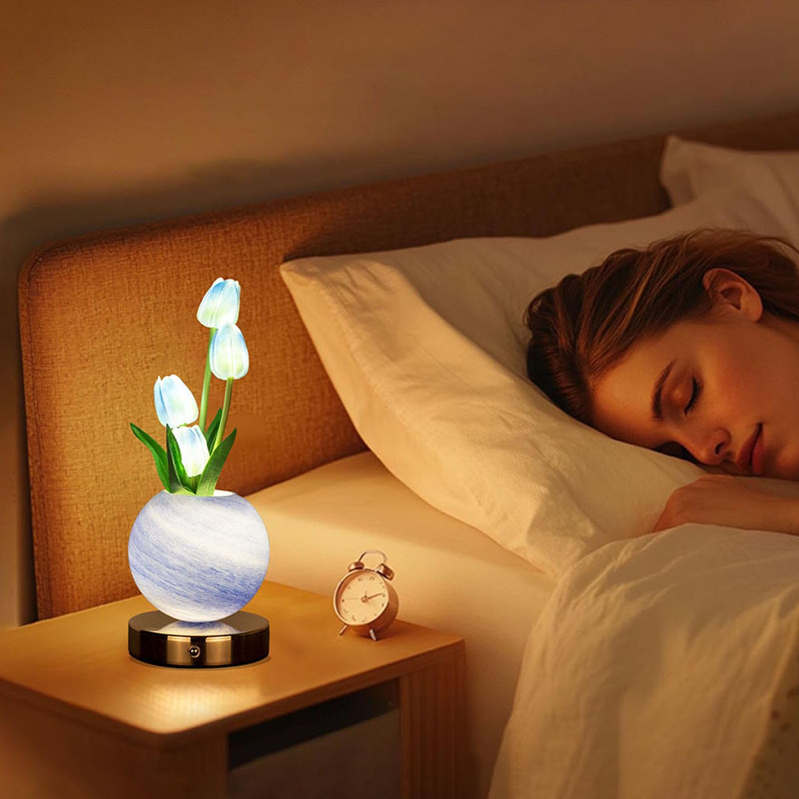 Moderno Decorativo LED Fiore Luce Pratica Forma Fiore Lampada Da Comodino Texture Decorazione Della Casa per Qualsiasi Camera Lampada Blossomy LED