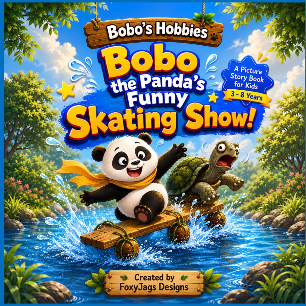 Bobo the Panda's Funny Skating Show Story Book: A Cute Bedtime Picture Book for Kids about How four jungle friends turned a silly fall into the Best Ride Ever! (Bobo's Hobbies)