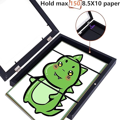 Miniatura 3 de Veelot Marcos de arte para niños de 8.5 x 11 pulgadas, con apertura frontal, intercambiables, marcos de arte para niños, ideales para dibujos,