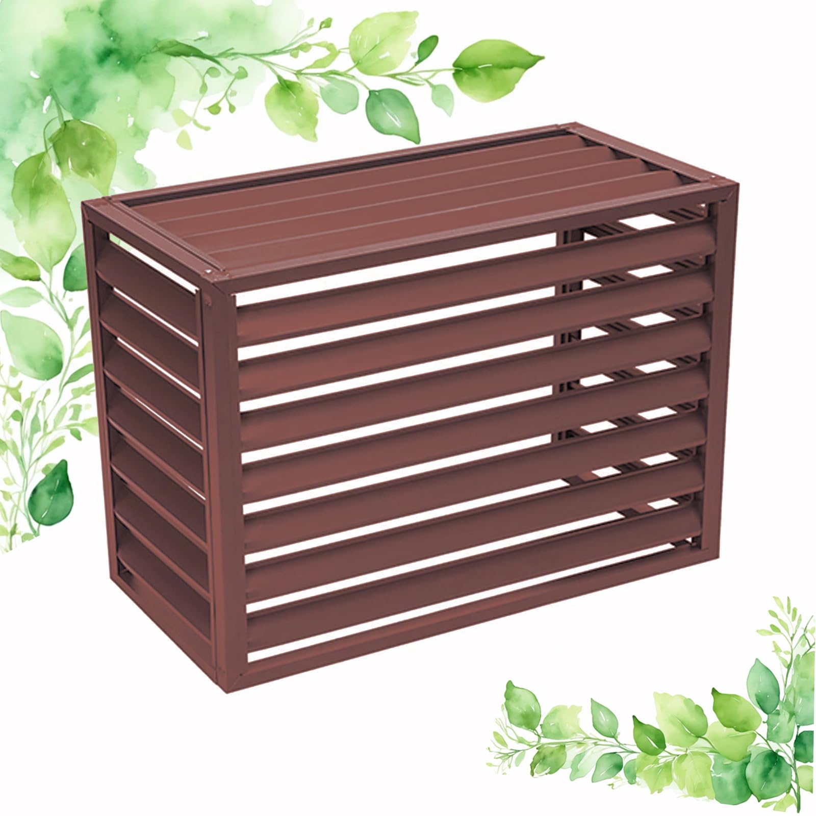 Aluminiowa osłona klimatyzatora 100 x 50 x 70 cm ochrona przed liśćmi i śniegiem zwiększa prywatność wydłuża żywotność klimatyzatora zmniejsza hałas, odporna na warunki atmosferyczne konstrukcja