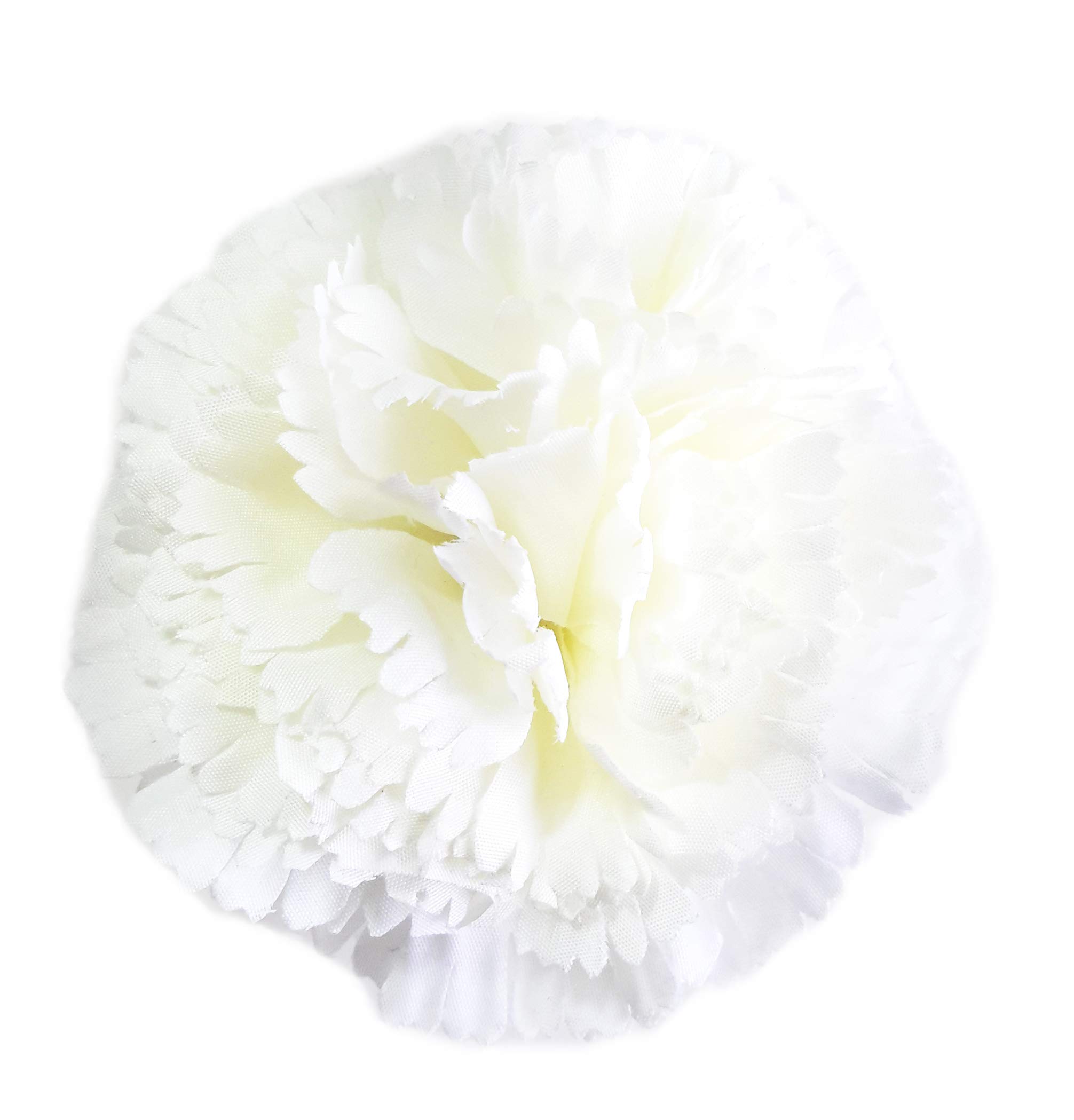 Flores Flamencas Claveles Típicas Pelo Mujer Flor Flamenca Clavel Feria de Abril Sevilla Flor Artificial Baile Flamenco y Sevillanas, Clavel Blanco Ø9cm