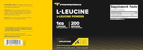 Miniatura 5 de Primaforce L-leucina en polvo puro 2.2 lbs (2.2 libras) - Sin OMG, sin gluten, 200 porciones