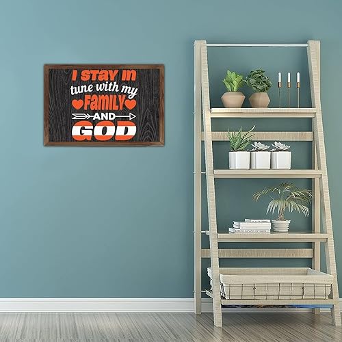 Miniatura 7 de Marco de letras familiares letreros de madera citas inspiradoras para la familia marco de fotos de madera vintage letreros de madera retro para la