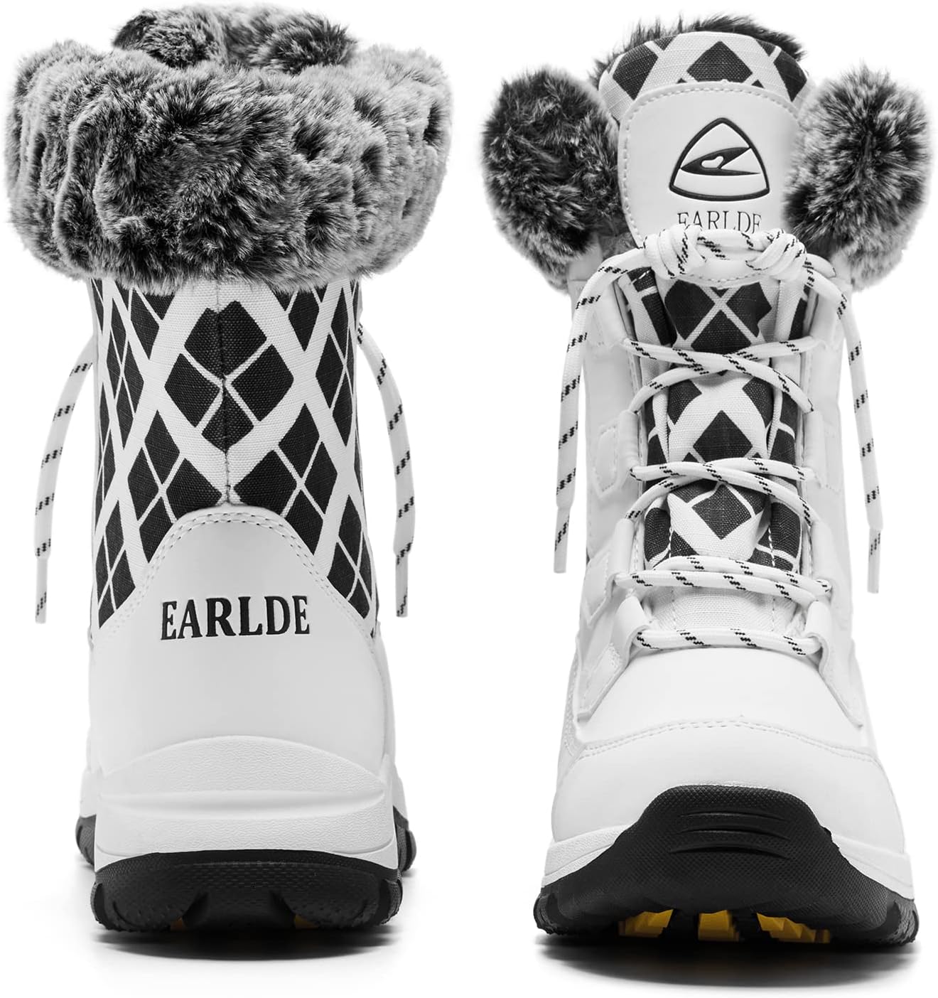 EARLDE Women's Snow Boots Waterproof Winter Boots Mid-Calf Outdoor Lightweight Warm Faux Fur Lined with Non-slip Sole - Image 4
